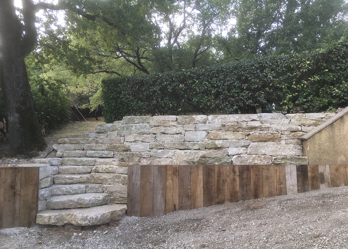 mur pierres seches Paysagiste Drôme